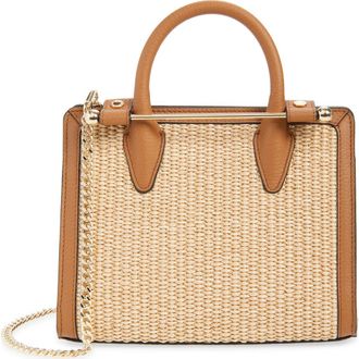 Strathberry Mini Woven Raffia Tote in Tan/Natural at Nordstrom