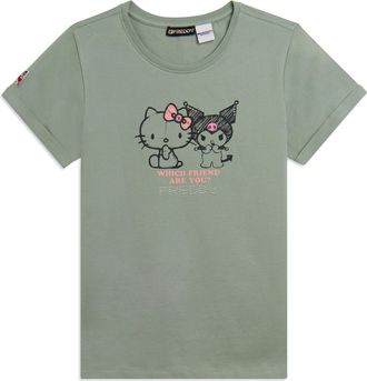 Freddy T-shirt Hello Kitty & Kuromi con stampa frontale