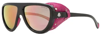 Moncler Shield-Frame Aviator Sunglasses - Black