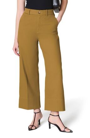 Spanx Wide Leg Crop Stretch Twill Pants in Flax at Nordstrom, Size Small
