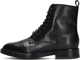 Notre-V Lace-up Boots - Dames - Veterlaarzen - Zwart - 37 EU - Leer - Schoenen