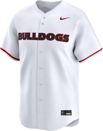 Nike Georgia Nike Mens College Limited Baseball Jersey in White | UNBB0DA6NGB-0YS