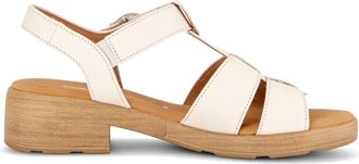 Gabor Sandaal met bandjes - Dames - Sandalen met hakken - Beige - 35 1/2 EU - Leer - Schoenen