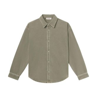Frame Denim Relaxed Denim Overshirt - Heren - Jassen - Groen - Maat: L Denim
