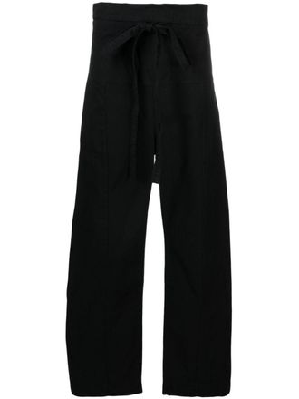 Matteau Fisherman straight-leg trousers - women - Cotton - 2 - Black