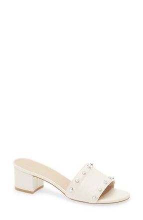 Stuart Weitzman Faux Pearl Slide Sandal in Chalk at Nordstrom Rack, Size 6.5