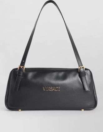 Versace tag leather shoulder bag rectangular shape