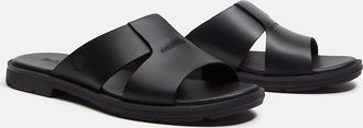 Timberland Sandale TIMBERLAND CALISTA BAY SLIDE SANDAL, Damen, Gr. 37,5, blk full grain, Leder, Schuhe Sandale, aus Timberland Premium Leder