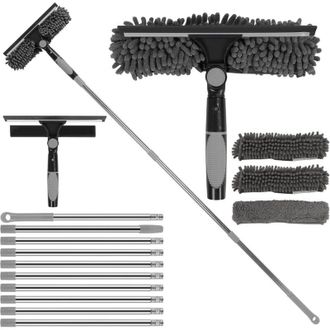 OEM Escobilla Limpiacristales 2 En 1 De 4,7 M Con Varilla De Extensi&oacute;n Desmontable - Herramienta De Limpieza De Ventanas Y Escobilla Para Uso Dom&eacute;stico, I