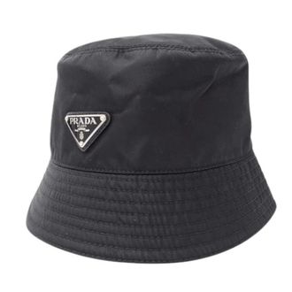 Prada Pre-owned Accessories, unisex, Black, Size: ONE SIZE Pre-owned Bucket Hat