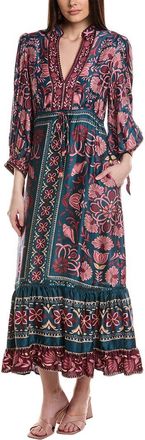 Farm Rio Seasheel Tapestry Maxi Dress