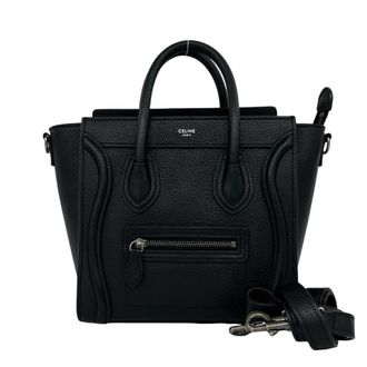 Celine Black Leather Handbag Shoulder Bag Tote Bag (Pre-Owned)