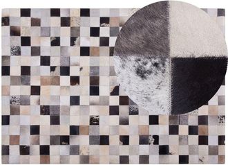 Beliani Rug RIZE Multicolour 160 x 230 cm Leather