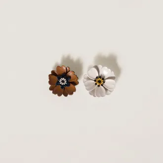 Miu Miu Metal and leather earrings