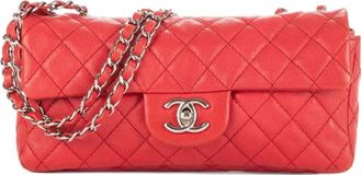 Chanel Borsa trapuntata con catena - Rosso