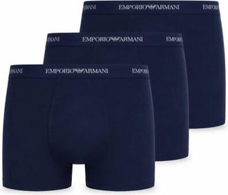 Emporio Armani Set Van 3 Stretch Boxershorts, Blauw