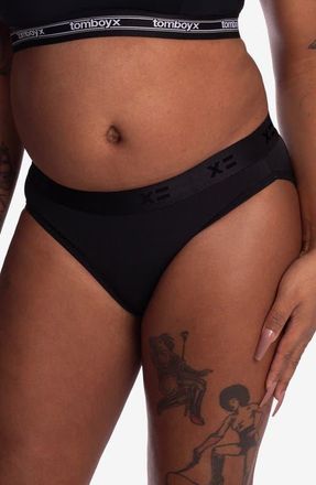 TomboyX SmoothTuck Tucking Bikini in Black at Nordstrom, Size X-Large