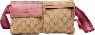 Gucci Pre-owned Gucci GG Canvas Web Double Pocket Belt Bag Ladies MS2SIQ0AJX6630AC