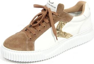 Voile Blanche Lipari Leren/Su&egrave;de Schoen Dove/White - Dames - Sneakers - Bruin - 41 EU - Su&egrave;de - Schoenen