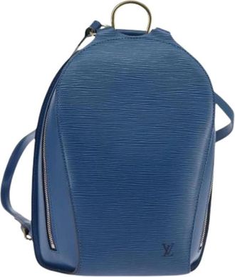 Louis Vuitton Pre-owned Leren Rugzak - Dames - Vintage Rugzakken - Blauw - ONE Size - Leer - Vintage