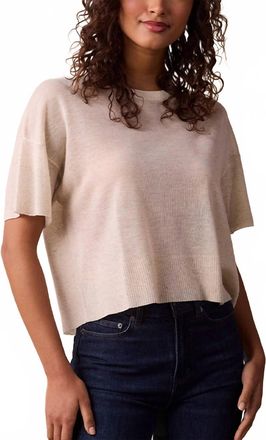 The Normal Brand Summer Linen-Blend Tee In Cream
