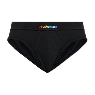 Dsquared2 Bottoms, male, Black, Size: XS Cotton Logo Briefs