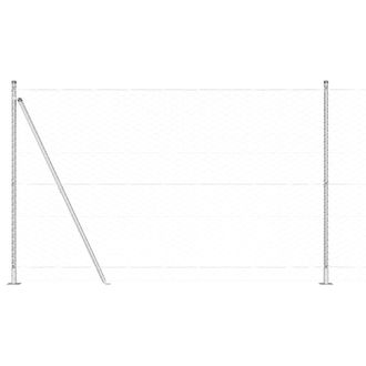 Berkfield Home Hexagon Fence 1.5x10 m Galvanised Steel in Silver