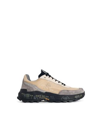 Premiata Devin Beige Leather Sneakers