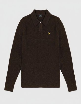 Lyle & Scott lamswolmix rugbytrui - bruin