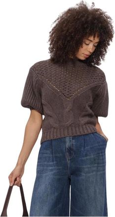 Janice Dames, Truien, Bruin, Maat: XL