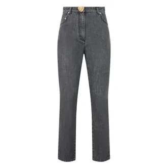 Moschino Bear Jeans - Dames - Jeans - Grijs - Maat: S Katoen