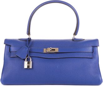 Herm&egrave;s Pre-owned Womens Kelly Shoulder 40 Handbag - Blue - One Size