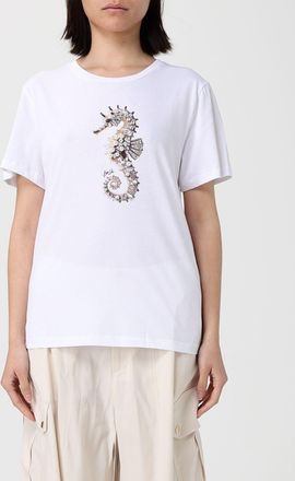 Liu Jo T-shirts in cotone stampata con strass e perle Liu Jo