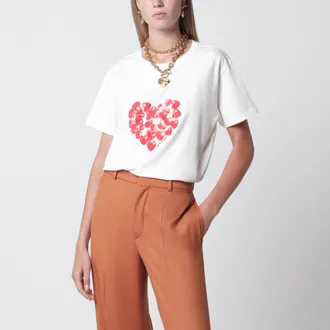 Chlo&eacute; White T-shirt with cherry logo print