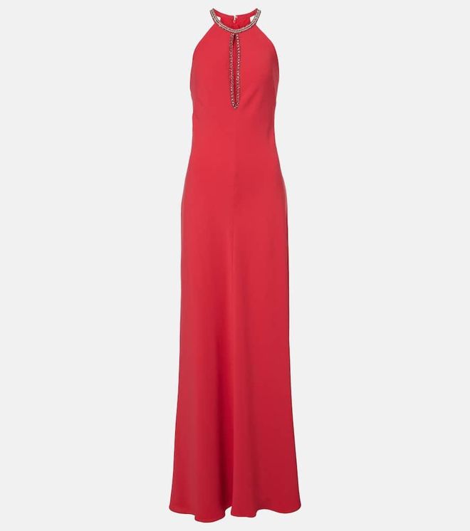Fernet halterneck cady gown