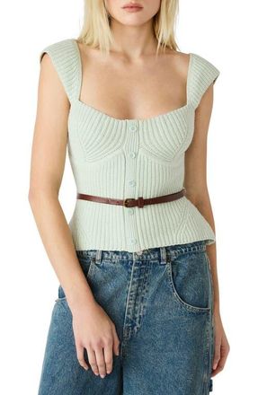 Steve Madden Preslee Belted Sweater Tank in Powder Puff at Nordstrom, Size X-Small