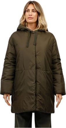 Aspesi Stijlvolle jas met automatische sluiting en rits - Dames - Parka Jassen - Groen - XS - Jassen