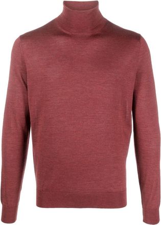 Colombo roll-neck fine knit jumper - men - Silk/Cashmere - 48 - Red