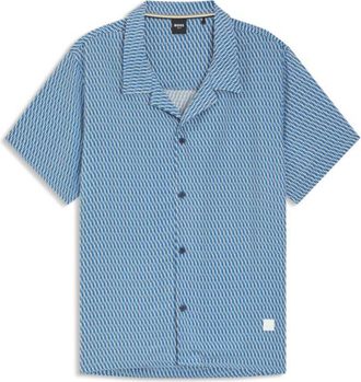 BOSS Regular-fit shirt with all-over print