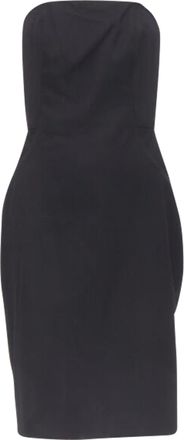 Alexander Wang built-in corset strapless leather pleat back dress