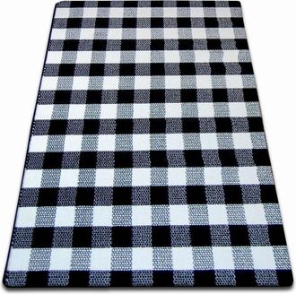 RugsX Alfombra Sketch F759 Reja Creme/negro White 160x220 Cm