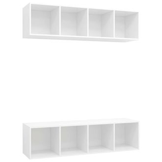 Berkfield Home Wall-mounted TV Cabinets 2 pcs White Engineered Wood