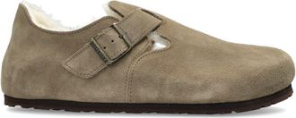 Birkenstock London Shearling Regular Fit - Heren - Platte Schoenen - Grijs - 41 EU - Su&egrave;de - Schoenen