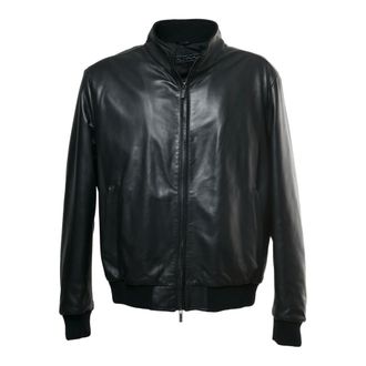 Baldinini Leren jas - Heren - Jassen - Zwart - Maat: 2XL Leer