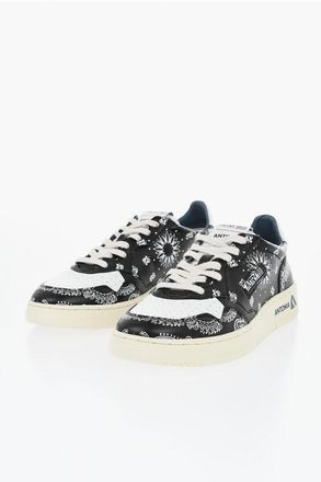 Autry Leather Low-Top Sneakers with Bandana Pattern size 41