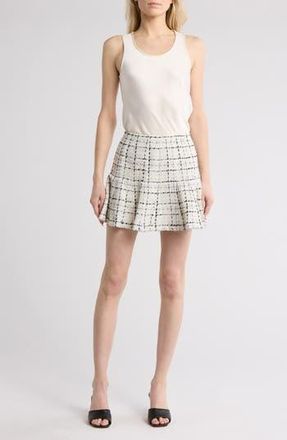 Alice & Olivia Zona Boucl&eacute; Miniskirt in Off White/black at Nordstrom Rack, Size 12