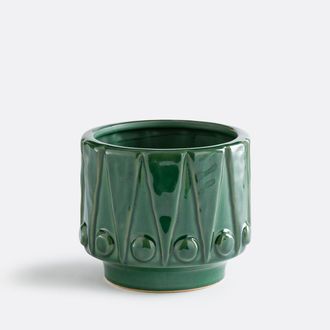 La Redoute Interieurs Bloempot van reli&euml;fkeramiek, diameter 15 cm, KYRIA