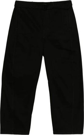 Christophe Lemaire Twisted Belted Pants - Heren - Wijde Broeken - Zwart - S - Broeken