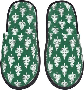 Generic Non-Slip Mens Slipper Christmas Tree Mens Slipper Lightweight Womens Slippers for Travel Hotels Guest L