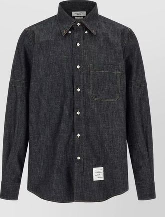 Thom Browne denim straight-fit shirt